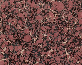 Wax Polished Hand Marbled Paper, Bookbinding Restoration, (27x49cm 10.6x19.3in) f944