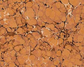 Hand Marbled Paper, Traditional Stone Pattern, Bookbinding Restoration, (48x68cm 19x27in) f726