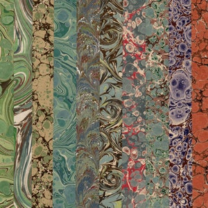 20 fogli diversi di carta marmorizzata a mano 13,5 x 48 cm 5,3 x 19 pollici per rilegatura e lavori di carta, set di confezioni pretagliate f359f360