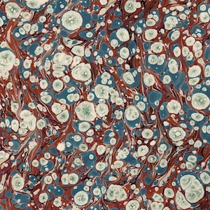 Papel marmolado a mano para encuadernación y restauración 48 x 67 cm 19 x 26 pulgadas f521