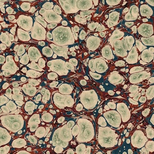 Grande feuille de papier marbré à la main pour restauration et reliure, grain long 60 x 86 cm 24 x 34 po. f416