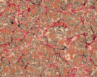 Hand Marbled Paper, Bookbinding Restoration, (48x68cm 19x27in) f480
