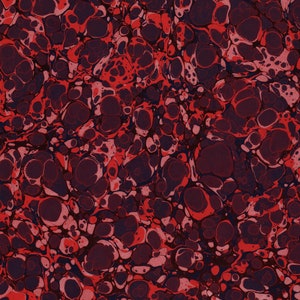 Papel rojo jaspeado a mano para restauración y encuadernación 48 x 67 cm 19 x 26 in Serie Plata f705