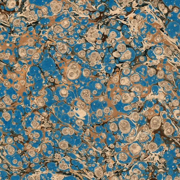 Hand Marbled Paper Large Sheet for Restoration and Bookbinding, Long Grain 60x86cm 24x34in f381