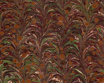 Met was gepolijst handgemarmerd papier, gekamd patroon, boekbandrestauratie, (27 x 49 cm 10,6 x 19,3 inch) f871