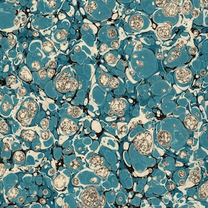Papel marmorizado à mão para encadernação e restauração, prata sobre marrom muito claro 48 x 67 cm 19 x 26 pol. Série f720