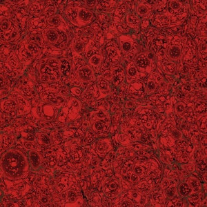 Papel rojo jaspeado a mano para restauración y encuadernación, patrón Stormont 48 x 67 cm 19 x 26 in f487
