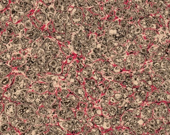 Hand Marbled Paper, Stormont Pattern, Bookbinding Restoration, (48x68cm 19x27in) f462