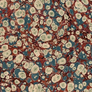 Grande feuille de papier marbré à la main pour restauration et reliure, grain long 60 x 86 cm 24 x 34 po. Série f415