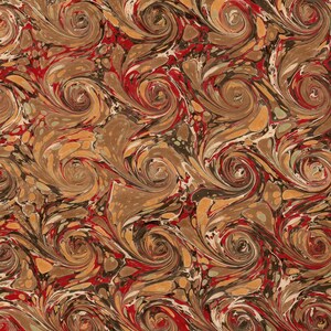 Carta marmorizzata a mano, grande foglio per restauro e rilegatura, motivo French Curl, grana lunga, 60 x 86 cm, 24 x 34 pollici, serie f648