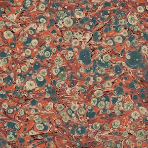 Grande feuille de papier marbré à la main pour restauration et reliure, grain long 60 x 86 cm 24 x 34 po. f652