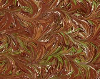 Hand Marbled Paper, Combed Pattern, Bookbinding Restoration, (48x68cm 19x27in) d247