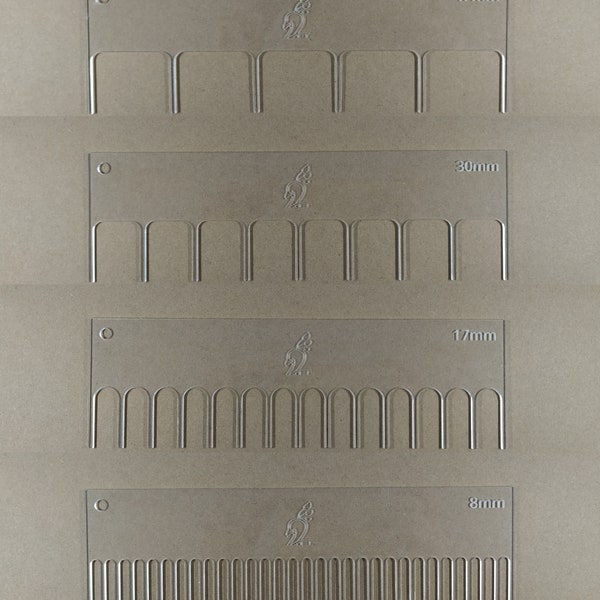 Set of 4 Plastic Marbling Combs 34cm 13.4in Supplies Tools Rake Ebru