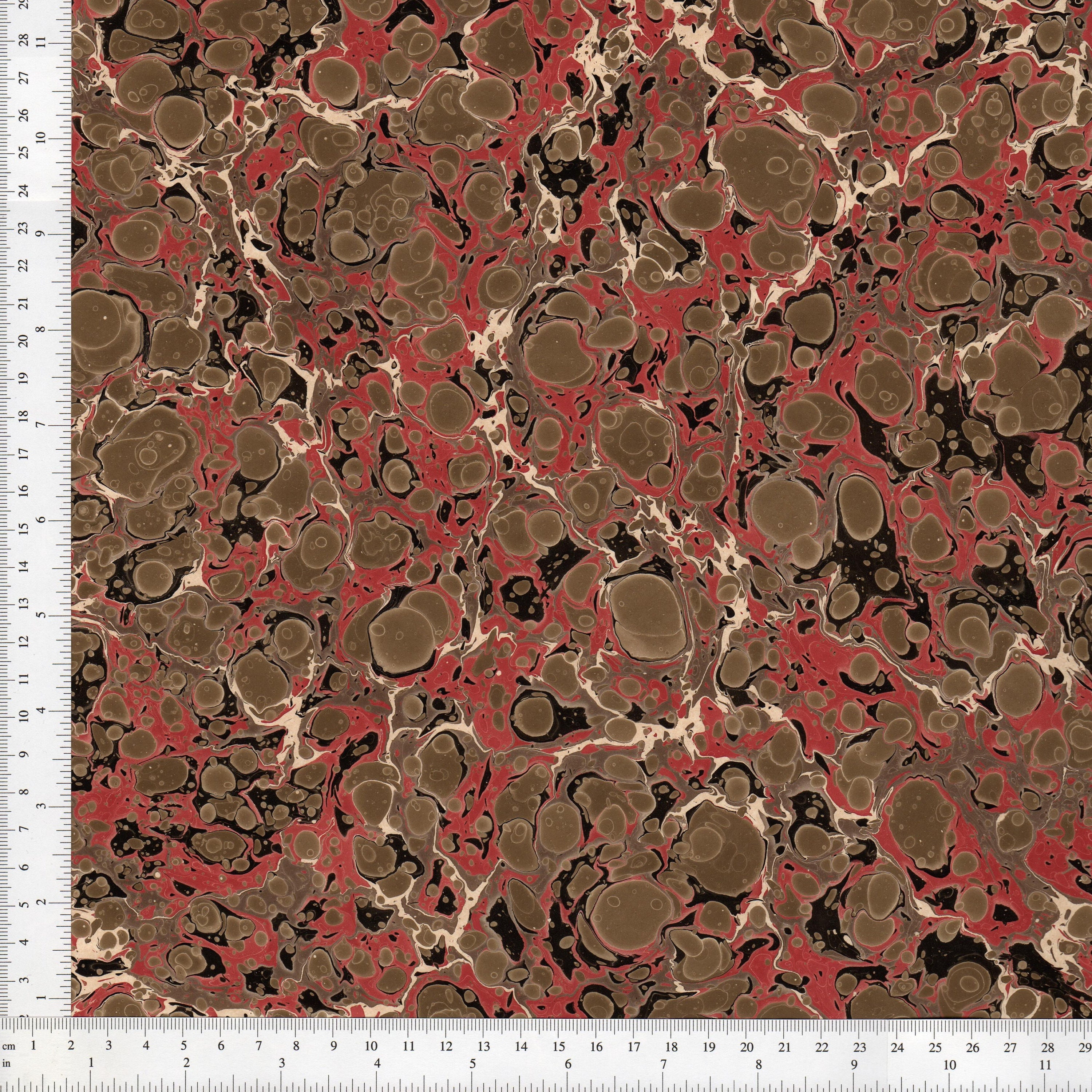 Hand Marbled Paper for Restoration and Bookbinding 48x67cm 19x26in Series f513