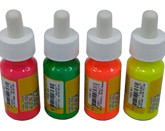 Neon Acrylic Marbling Paint Set, Fluorescent Colors, (4 x 30ml 1oz)