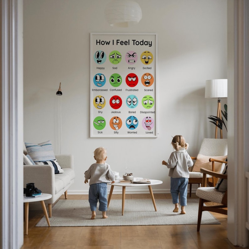 Printable Feelings Chart for Kids | Visual Emotions Chart for ...