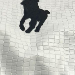 Chaqueta de piel Polo Chaqueta bomber de piel de cocodrilo blanca Chaqueta Polo bordada con piel / Regalo ideal imagen 5
