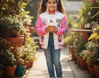 Spersonalizowana dziecięca kurtka uniwersytecka, spersonalizowana dziecięca kurtka uniwersytecka, kurtka w stylu baseballowym, dziecięca kurtka szkolna, kurtka unisex, idealny prezent