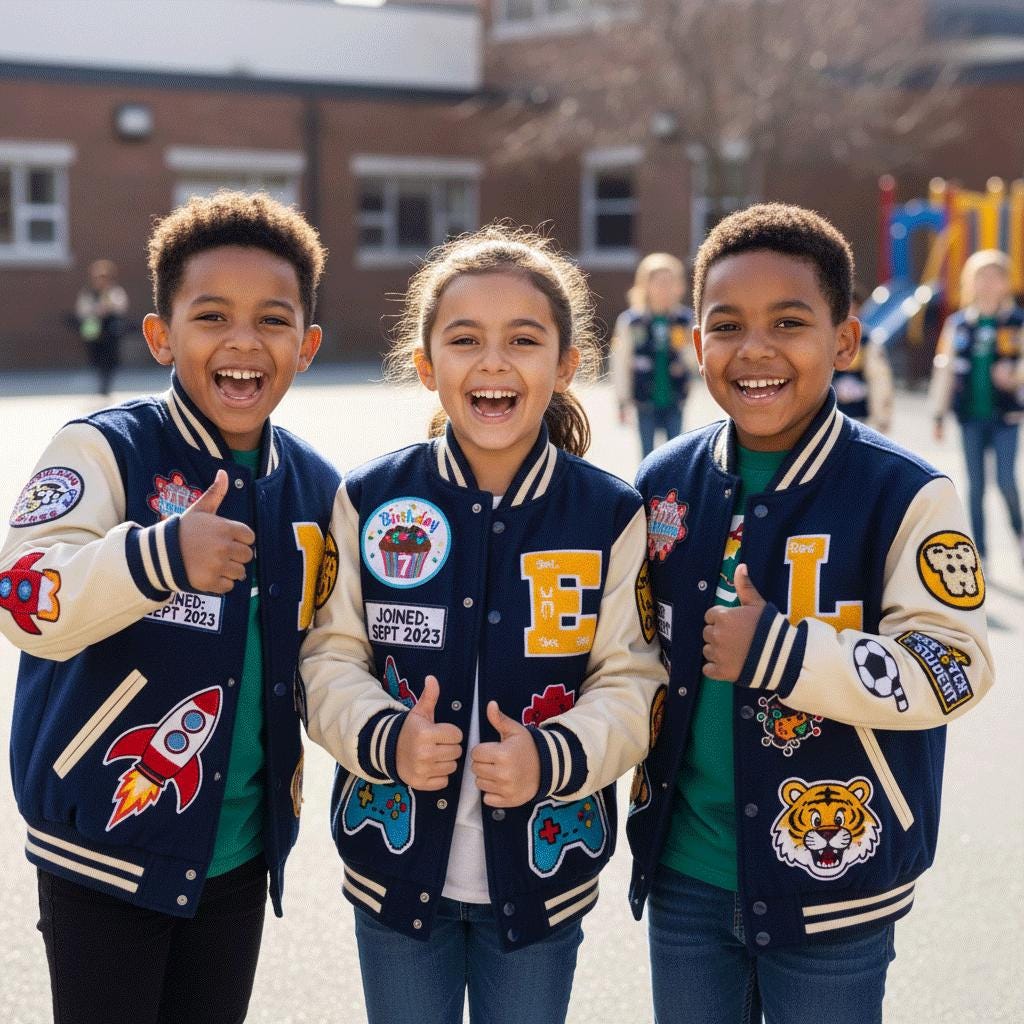 Personalized Kid Name Varsity Unisex Jacket, Custom Patches Jacket Letterman School, College Initials & Name Jacket Ideal gift for him/her