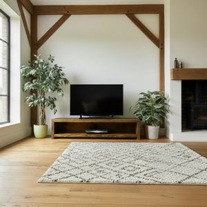 Handmade Solid Pine Wood TV Stand, Rustic Farmhouse Media Console image 2