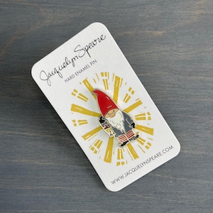Gnome Enamel Pin, Folk for all seasons, Tomte Christmas, Santa Pin, Winter Pins, Scandinavian Holiday Pin
