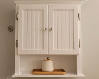Wooden Wall Mounted Bathroom Cabinets with Doors and Shelves | Medicine Cabinet | Bathroom Organizer | Storage Cabinet | Bathroom Storage