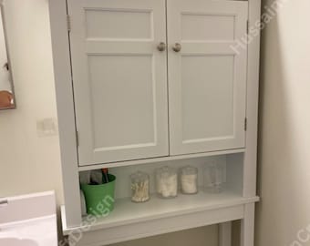 Engineered Wood Over The Toilet Storage Cabinet | Toilet Paper Storage | Towel Storage | Medicine Cabinet | Bathroom Storage