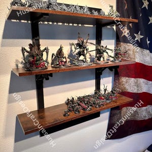 Foldable Wood Floating Shelves – Rustic Wall-Mounted 3 Tier Wooden Corner Shelves for Kitchen, Bathroom, or Living Room