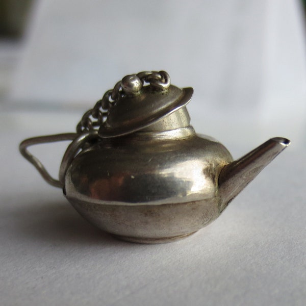 Reserved..............................REMOVABLE LID TEAPOT Sterling Silver Charm or Pendant