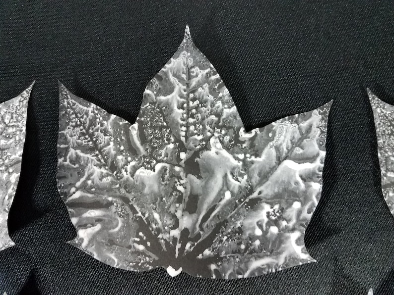 leaf white handmade cardstock 2-5 painted scrapbooking hand cut unique craft Arts set decoupage crafts cutout black Textured