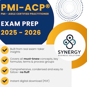 PMI-ACP Prüfungsvorbereitung .pdf | ACP Lernanleitung zum Ausdrucken | Hinweise zur Zertifizierung | Digitaler Download | PmiPrep | Sofort Download