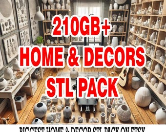 Paquete STL de decoración para el hogar (210 GB), archivos para impresora 3D, STL de jarrón, STL de maceta, archivos 3D de decoración del hogar, archivos para impresora 3D, archivo STL, impresión 3D, paquete STL