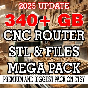 340+ GB CNC-Fräser STL Mega Pack, CNC-STL-Dateien, 3D-Cnc-Dateien, Cnc-Paket, Cnc-Schnittdateien, Cnc-Fräser-Maschinendateipaket, Cnc-Schnittpaket