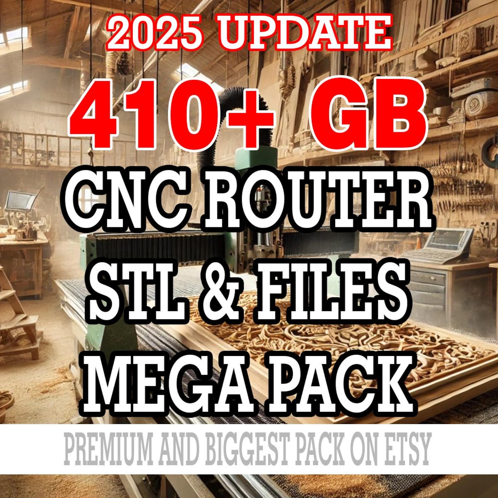 Etsy G Code Files Router 410GB+ CNC Router Files Mega Pack: Wall Art, Furniture, Decor (google ...