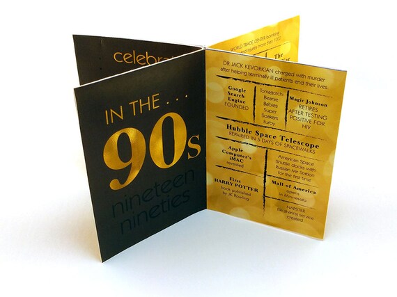 1990s Black And Gold Party Decorations New Years Eve New Etsy