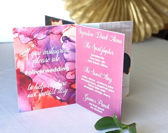 wedding bar menu, table menu cards, signature drink sign SAMPLE