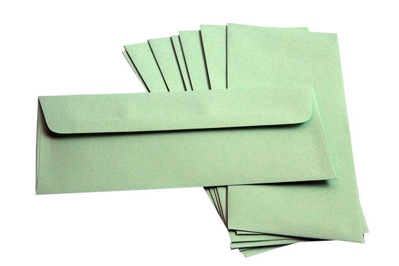 Green wedding QTY 5 mailing envelopes 10 envelope Etsy