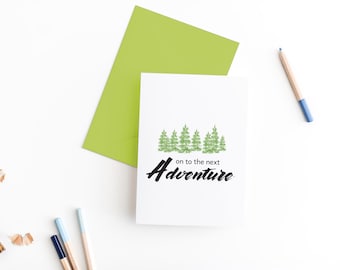 retirement card | coworker leaving | adventure card | retirement card for woman | retirement gift for man | hike happy trails