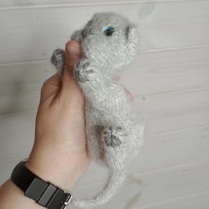 Handmade Crochet Kitten Plush – Custom Color – 5.5-6 inch Soft Toy – Safety Eyes – Made to Order – Gift for Cat Lovers