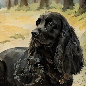 Cocker Spaniel Kunst - Aquarell-Stil - Wunderschöner Kunstdruck - #CS01