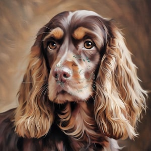 Cocker Spaniel Kunst - Aquarell-Stil - Wunderschöner Kunstdruck - #CS02