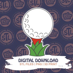 ゴルフティークッキーカッターSTL | デジタルダウンロード | 3Dプリントクッキーカッター | スポーツテーマベーキング | ゴルフパーティーの記念品 | 即時ダウンロード