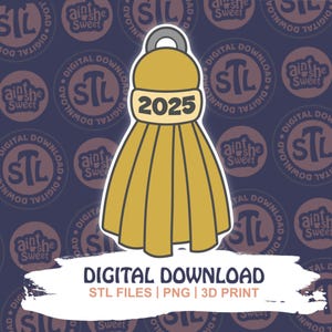 Graduation Tassel STL | Graduation Party & Party Favors | Class of 2025 | 3D Print Cookie Cutter Digital File | INSTANT DOWNLOAD