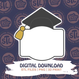 Graduation Plaque STL | Personalize with Graduate Name | Class of 2025 | 3D Print Cookie Cutter Digital File | INSTANT DOWNLOAD