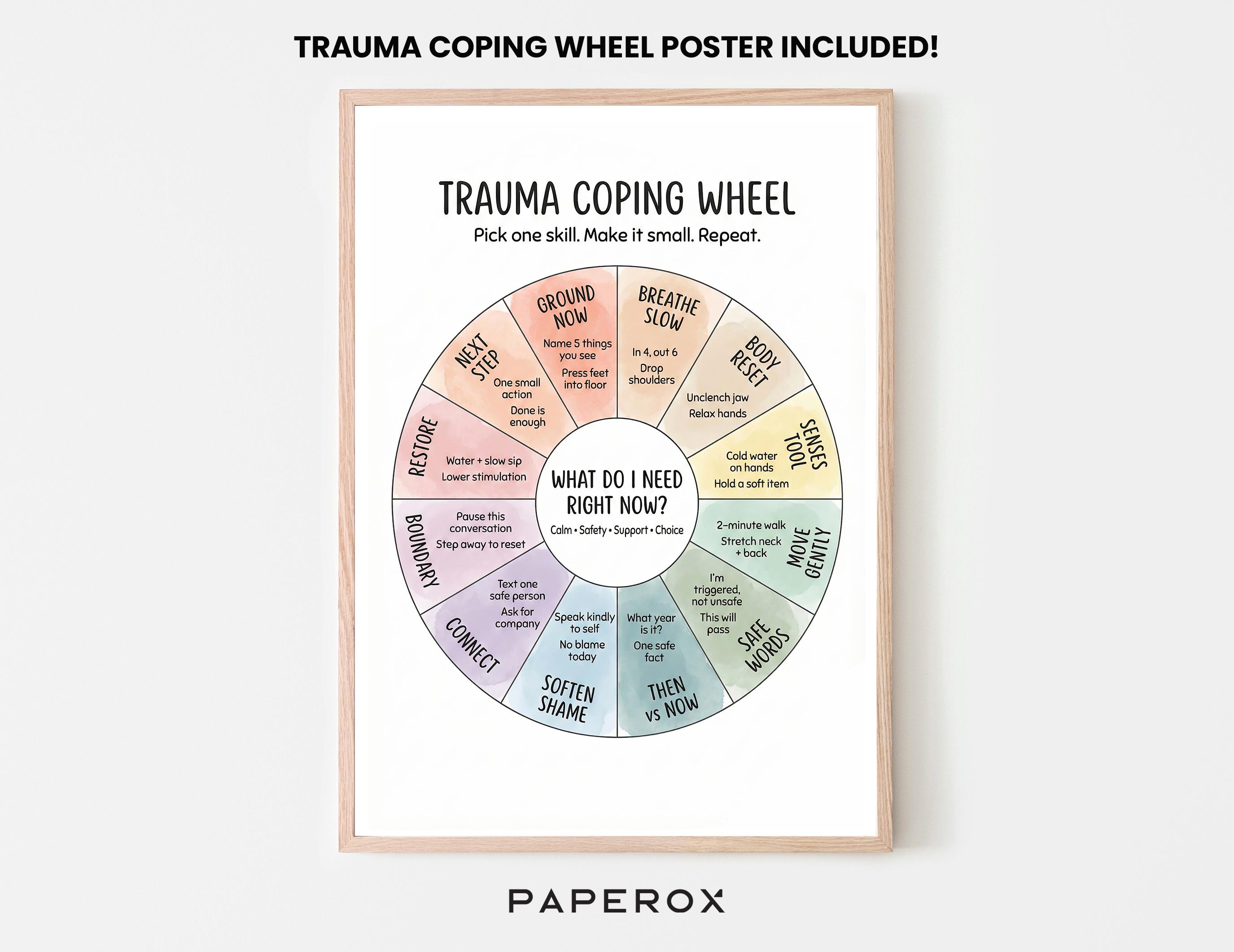 Trauma Healing Worksheets CBT Bundle, PTSD Coping Skills, Nervous ...