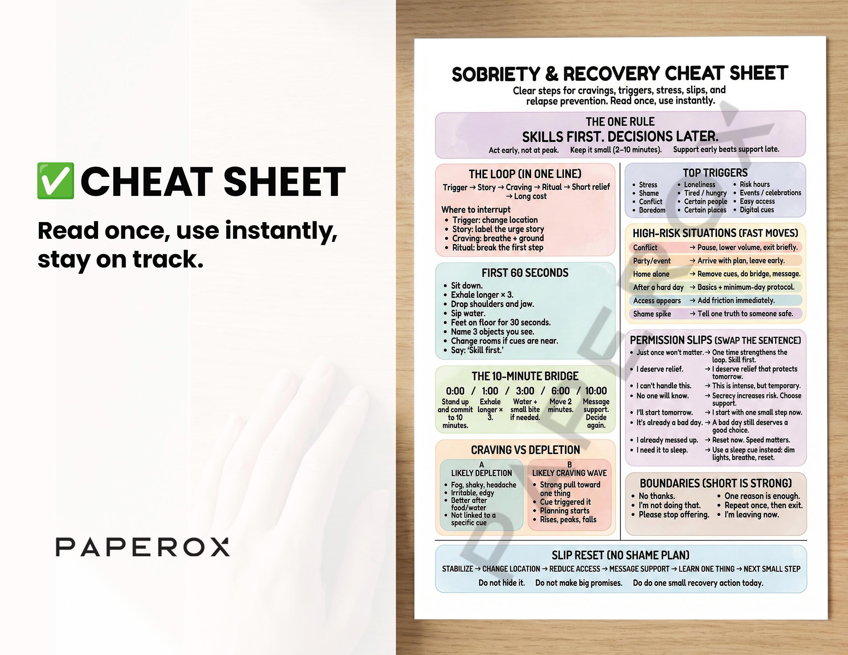 Addictions Recovery Folder Addiction Recovery Workbook - Sobriety & Relapse Prevention Worksheets ...