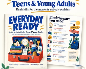 Life Skills for Teens & Young Adults, Independent Living Guide, Adulting Handbook, Money Management, Communication Skills, Printable PDF