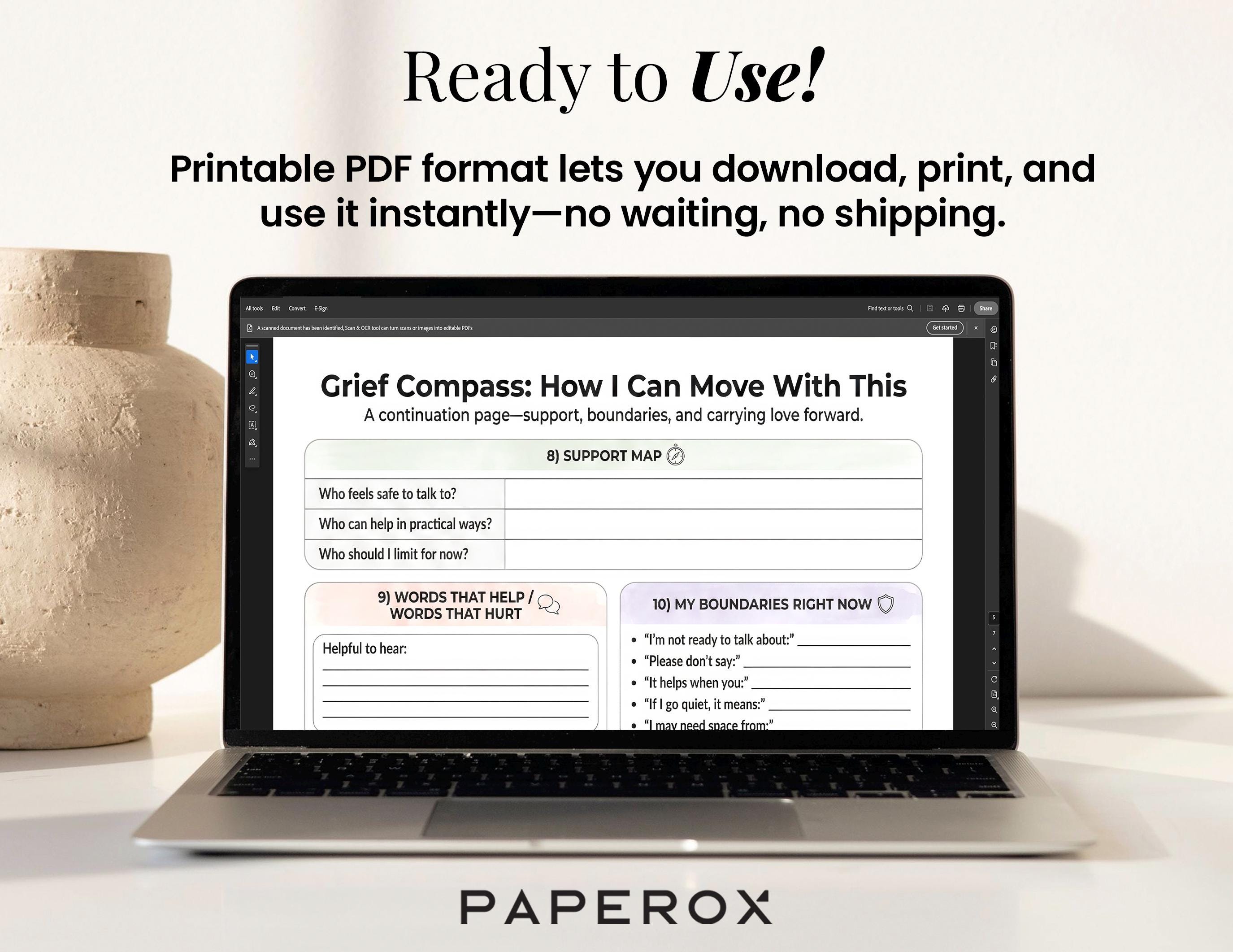 Gruelling Worksheet.pdf Coping With Grief & Loss Worksheet Printable - Grief Counseling Tool ...