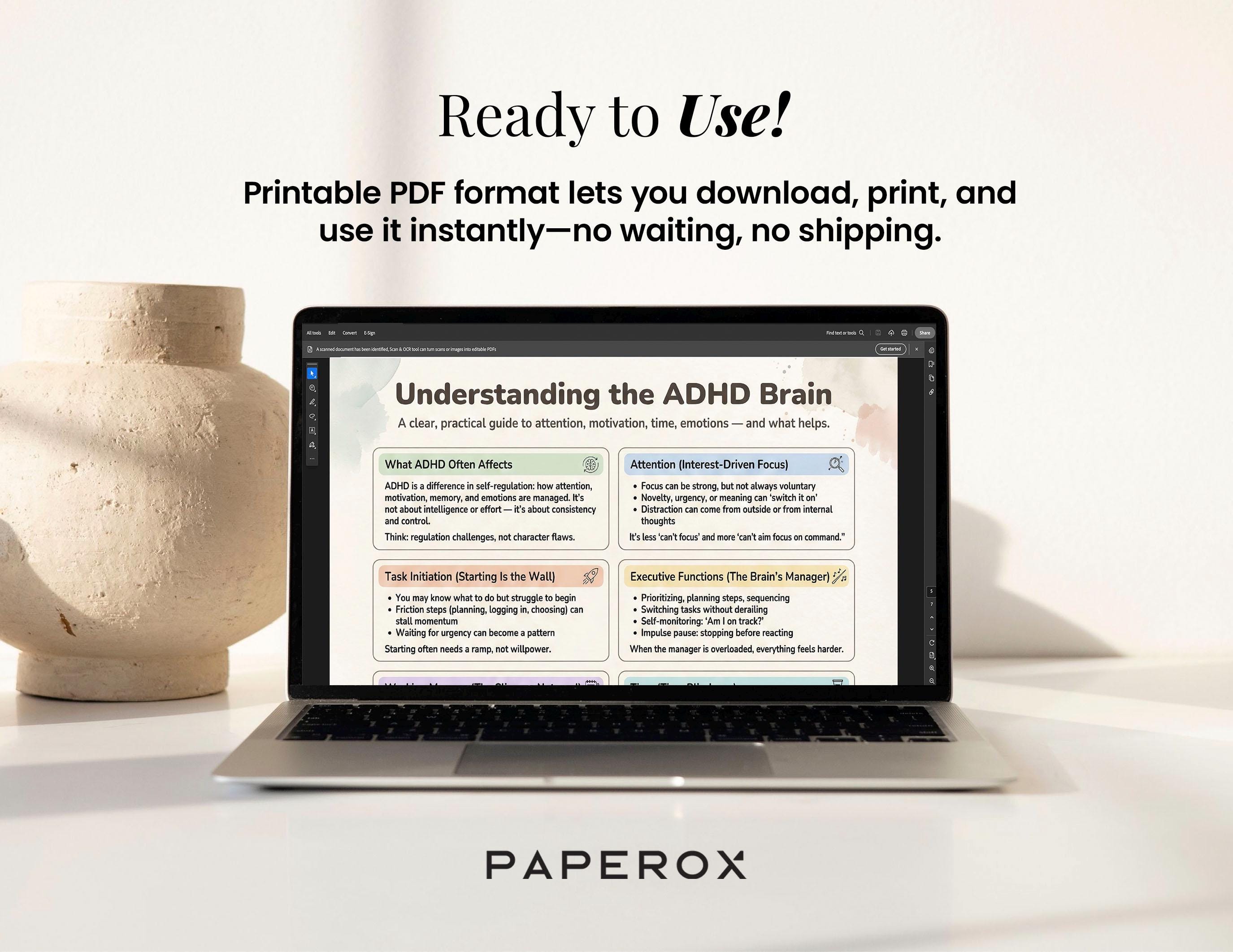 ADHD Brain Explained Cheat Sheet Printable | Neurodiversity Education ...