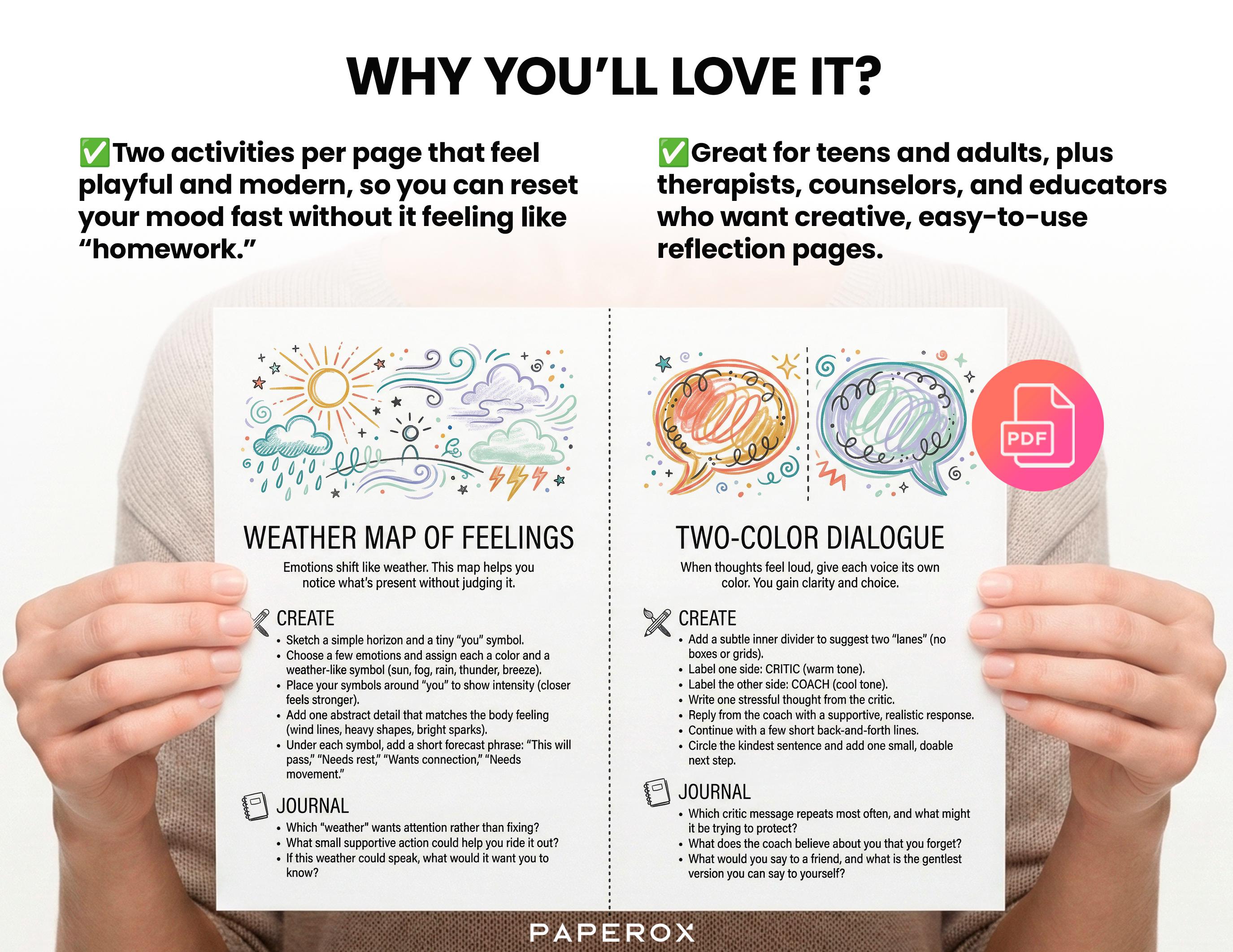 Creative exercises, a bundle for anxiety.